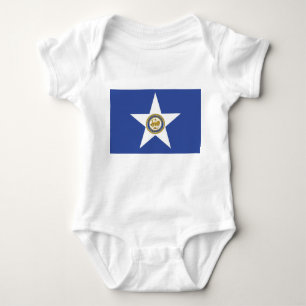 Baby Bodysuit mit Flagge von Houston, USA Strampler