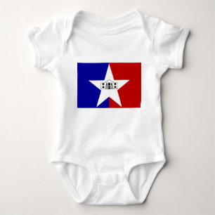 Baby Bodysuit mit Flagge von San Antonio, USA Strampler