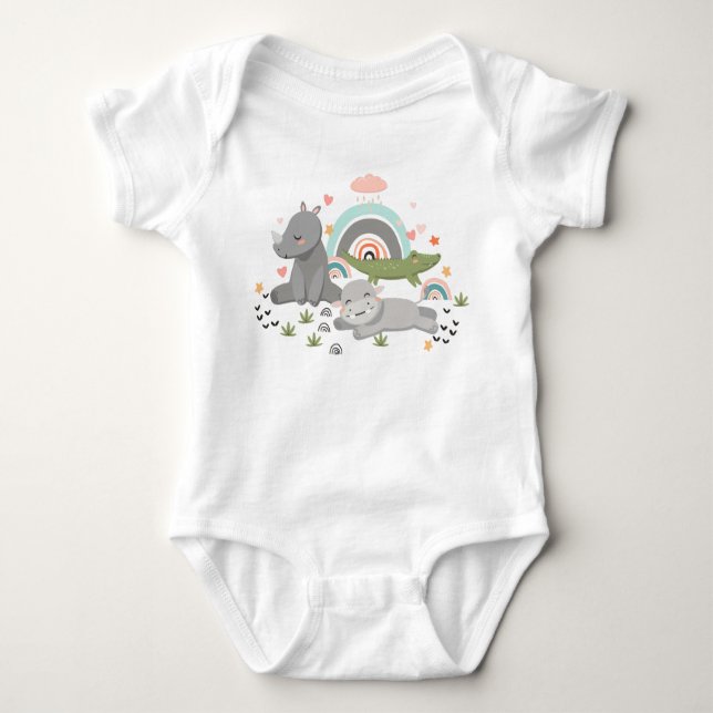 Baby Bodysuit mit hübscher Abbildung Baby Strampler (Vorderseite)