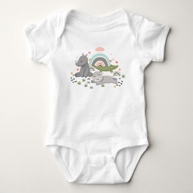 Baby Bodysuit mit hübscher Abbildung Strampler (Vorderseite)