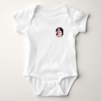🐰 Baby Bodysuit mit kleinem rosa Bunny Baby Strampler