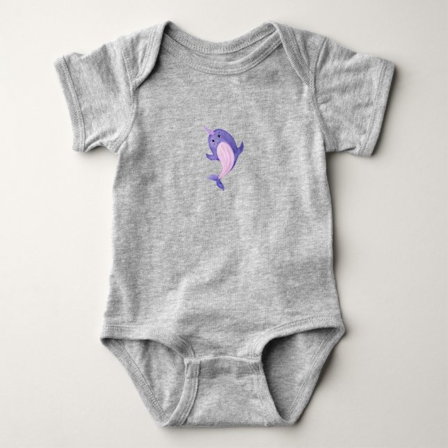 Baby Bodysuit - Narwhal Strampler (Vorderseite)