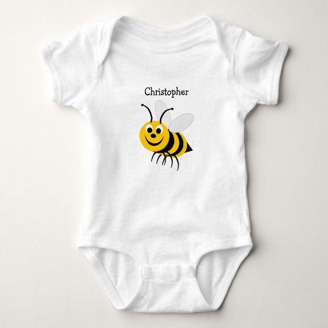 Baby Bodysuit Niedliches Bienendesign Baby Strampler (Vorderseite)