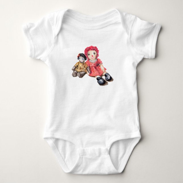 Baby Bodysuit Onsie mit Rag Dolls Strampler (Vorderseite)