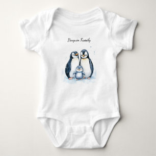Baby Bodysuit   Personalisierter Pinguin Baby Strampler