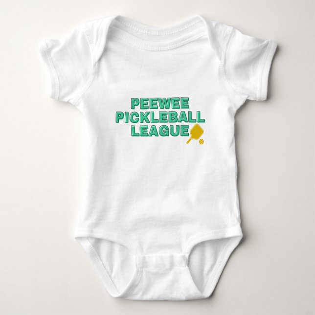 Baby Bodysuit Pickleball - Peewee League anpassen Baby Strampler (Vorderseite)