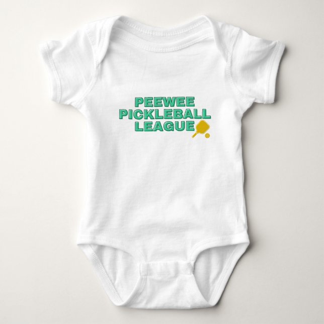 Baby Bodysuit Pickleball - Peewee League anpassen Strampler (Vorderseite)