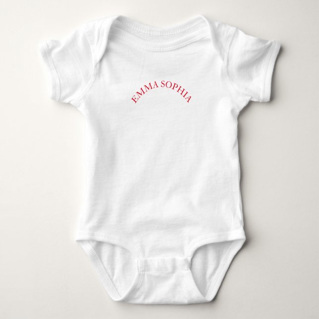 BABY BODYSUIT SCHLIESSUNGEN UND SCHALTFLÄDEN STRAMPLER (Vorderseite)