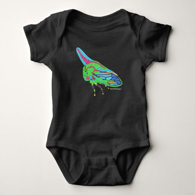 Baby Bodysuit (schwarz) - Eichenbaum Strampler (Vorderseite)