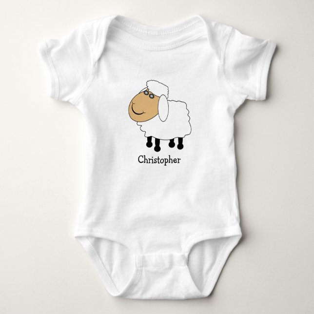 Baby Bodysuit Sheep Design Baby Strampler (Vorderseite)