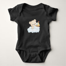 Baby Bodysuit – Sweet Teddy on a Cloud | Soft Wate