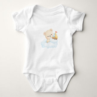Baby Bodysuit – Sweet Teddy on a Cloud | Soft Wate Strampler