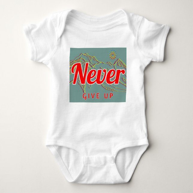 Baby Bodysuit - Unisex - Nie aufgeben Baby Strampler (Vorderseite)