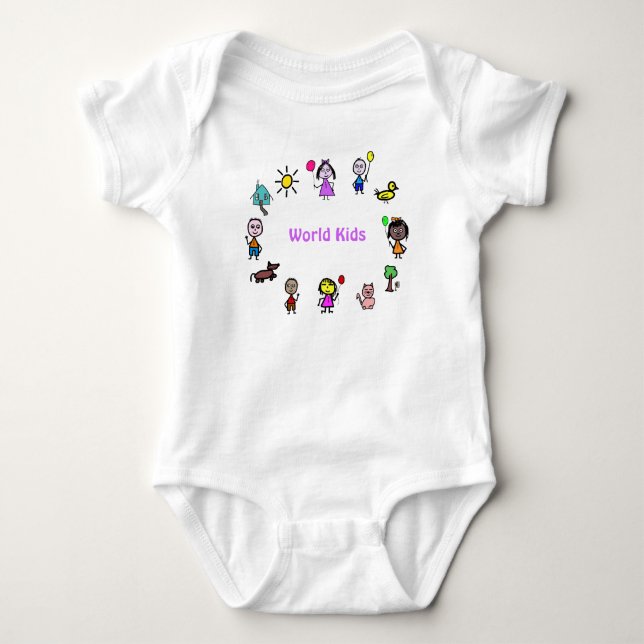 Baby Bodysuit Welt Kinder  Strampler (Vorderseite)