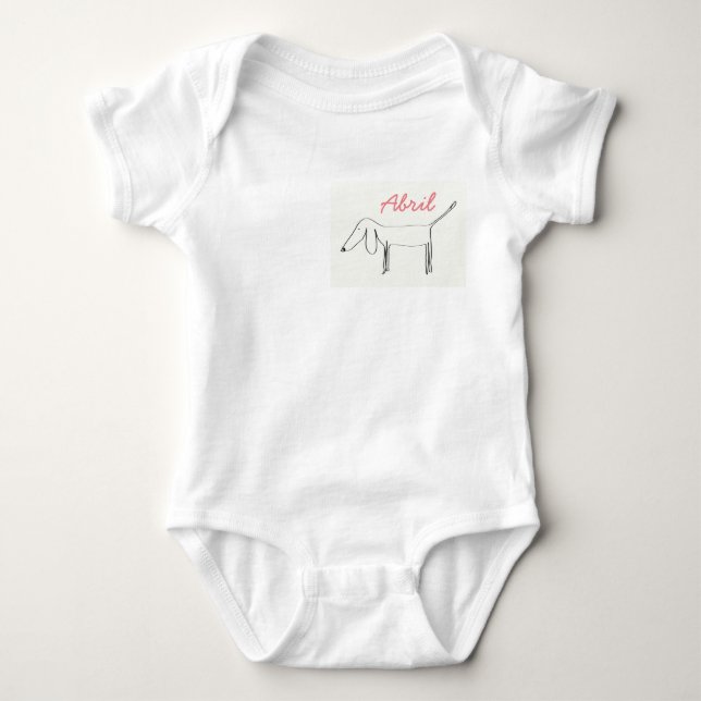 Baby bodysuit with little dog design baby strampler (Vorderseite)