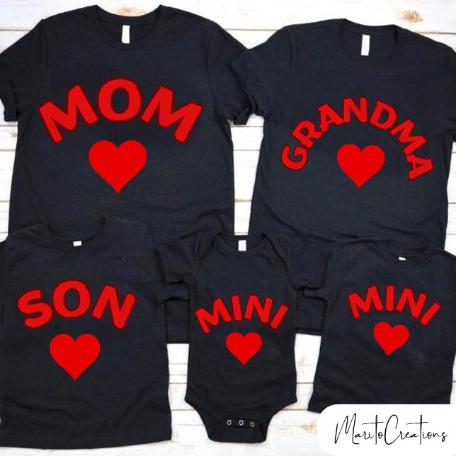 Baby bodysuit with MINI word, family t-shirts (Von Creator hochgeladen)