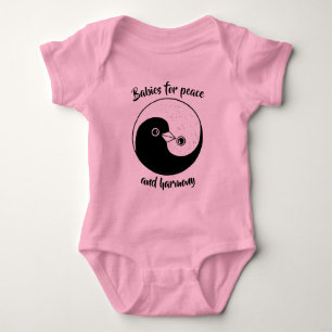 Baby Bodysuit Yin Yang Peace Tauben Baby Strampler