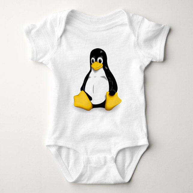Baby-Bodysuits Linuxs Tux Baby Strampler (Vorderseite)