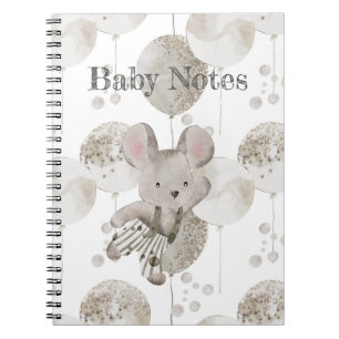Baby Boho Ballon & Baby Maus Notizblock