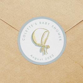 Baby Bonnet Baby Dusche Runder Aufkleber