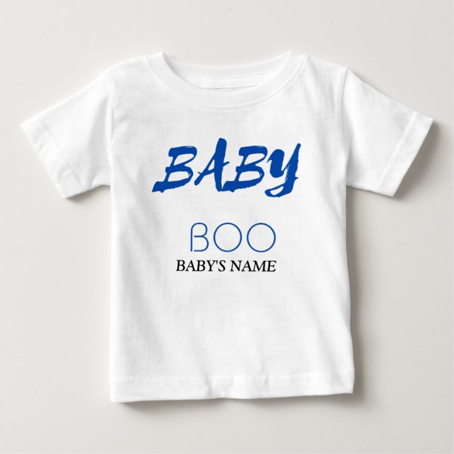 Baby Boo Anpassbarer Name Komfortables Textdesign T-shirt (Vorderseite)