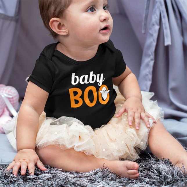 Baby Boo Family Matching Halloween Black Orange Strampler (Von Creator hochgeladen)