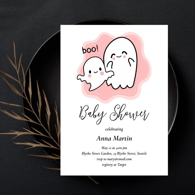 Baby Boo Ghost Dusche Einladung (Von Creator hochgeladen)
