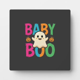 Baby Boo Halloween-Geisterdesign_1 Fotoplatte