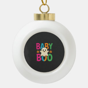 Baby Boo Halloween-Geisterdesign_1 Keramik Kugel-Ornament