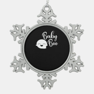 Baby Boo Halloween Schneeflocken Zinn-Ornament