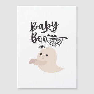 Baby Boo Niedliches Halloween Print Vintag Style Magnetkarte