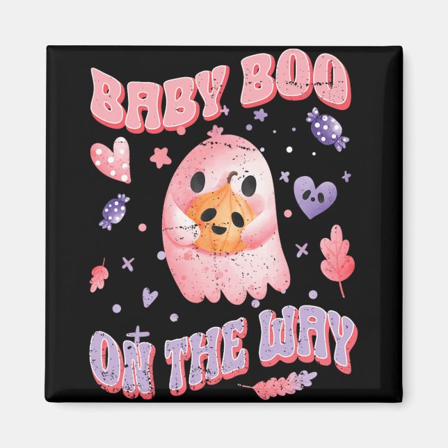 Baby Boo On The Way Halloween Pregnancy Announceme Magnet (Vorne)