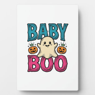 Baby Boo Vintage Halloween-Geister-Shirt-Design_1 Fotoplatte