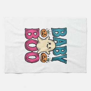 Baby Boo Vintage Halloween-Geister-Shirt-Design_1 Geschirrtuch