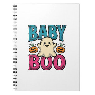 Baby Boo Vintage Halloween-Geister-Shirt-Design_1 Notizblock