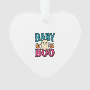 Baby Boo Vintage Halloween-Geister-Shirt-Design_1 Ornament