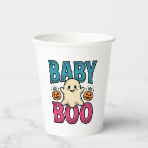 Baby Boo Vintage Halloween-Geister-Shirt-Design_1 Pappbecher