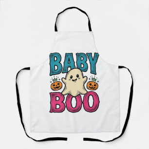 Baby Boo Vintage Halloween-Geister-Shirt-Design_1 Schürze
