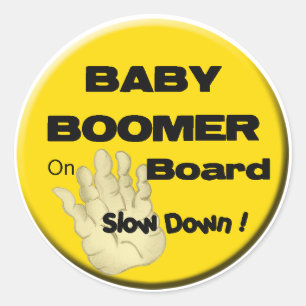 Baby Boomer an Bord_Langsam fahren Aufkleber