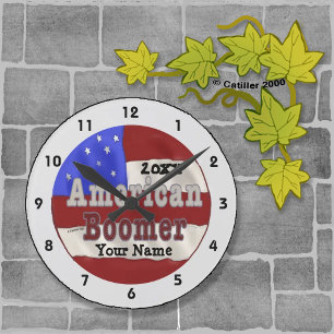 Baby Boomer individuelle Name Clock Runde Wanduhr