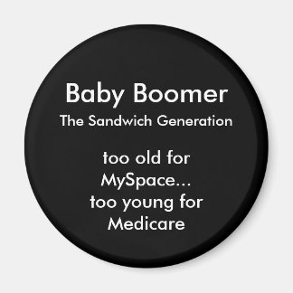 Baby Boomer Magnet - Runde