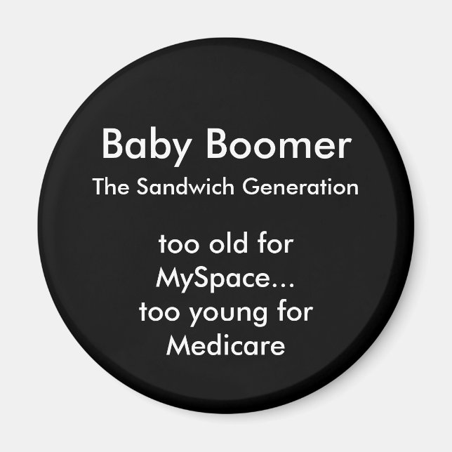 Baby Boomer Magnet - Runde (Vorne)