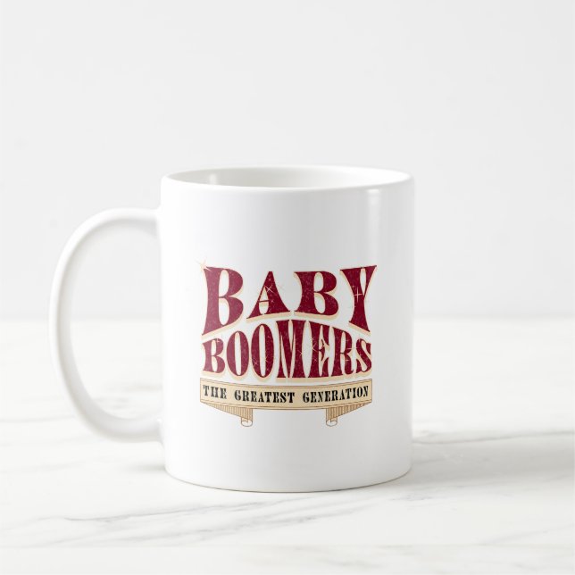 Baby Boomer - Retro-Slogan der Besten Generation Kaffeetasse (Links)