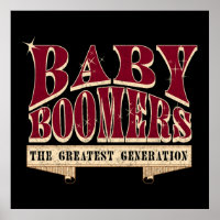 Baby Boomer - Retro-Slogan der Besten Generation