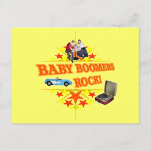 Baby Boomer Rock Postkarte