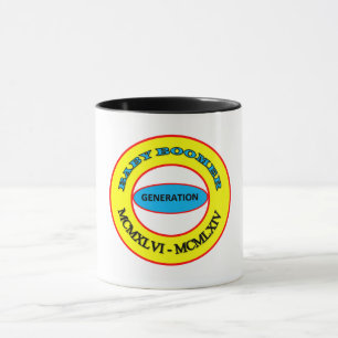 BABY BOOMER Roman Numerals Tasse