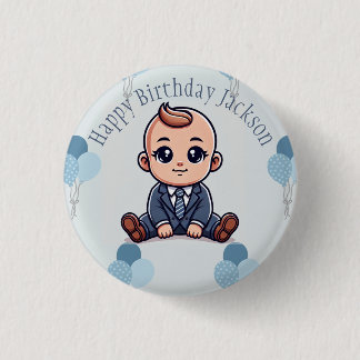 Baby Boss Birthday Button - Benutzerdefiniertes Bu