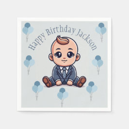 Baby Boss Birthday Party Paper Napkins Serviette