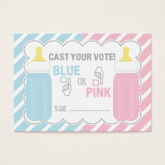 Baby Bottle Gender Reveal Abstimmkarte
