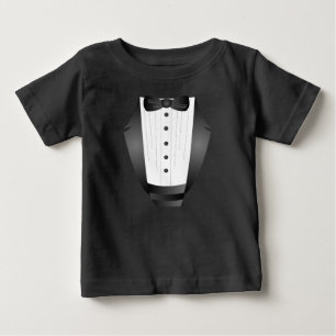 Baby Bow Krawatte Black Tuxedo T-shirt